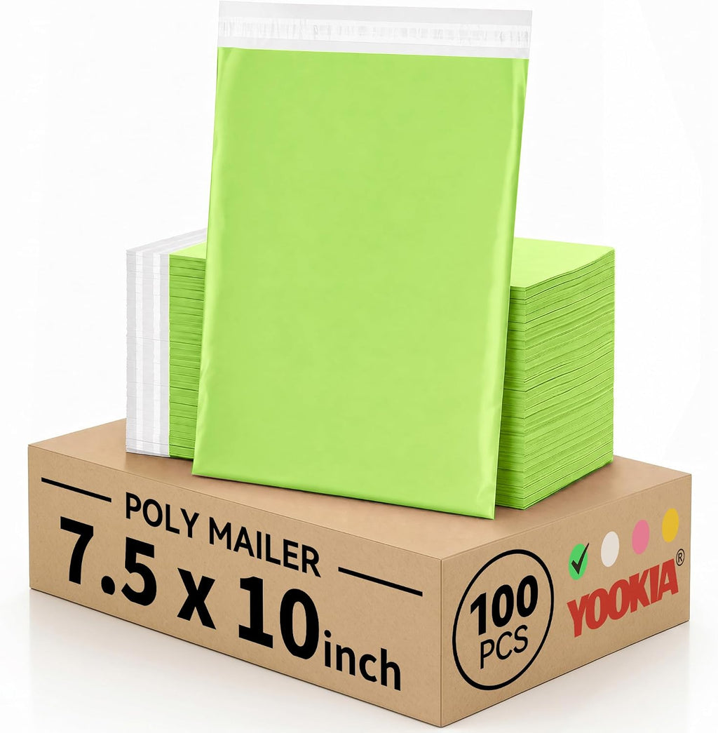 7.5x10 Poly Mailers 100 Count, 5-Layer Self-Seal Waterproof Shipping Bags for Clothes, Books, Mailing, E-commerce