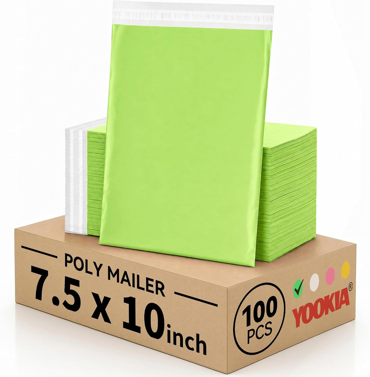 7.5x10 Poly Mailers 100 Count, 5-Layer Self-Seal Waterproof Shipping Bags for Clothes, Books, Mailing, E-commerce