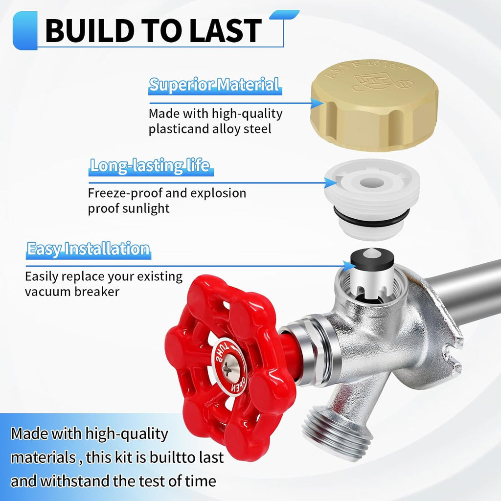 Outdoor Faucet Repair Kit, ASSE 1019-A Vacuum Breaker Outside Faucet Repair Kit, Hose Bib Spigot Repair Kit for