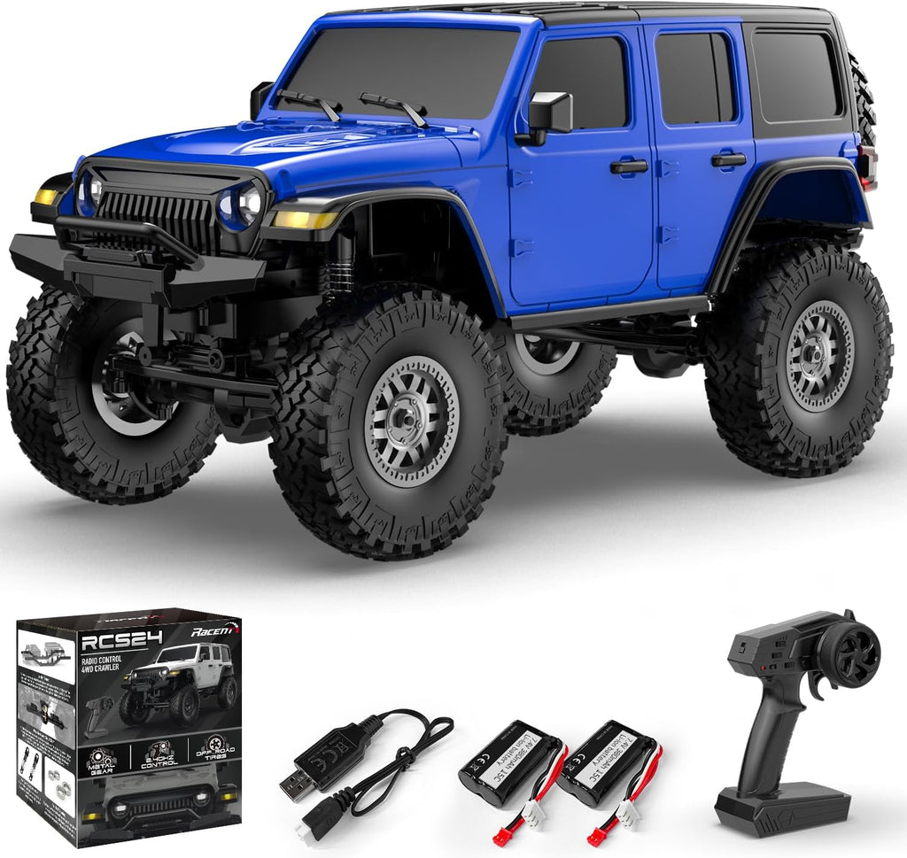 1/24 RC Crawler 4WD Off Road All Terrain RC Monster Truck Rock Climbing with led Light Waterproof Hobby Grade Toys