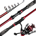 Fishing Rod and Reel Combo,Telescopic Fishing Pole Travel Kit | Carbon Fiber Telescopic Fishing Rod,Collapsible