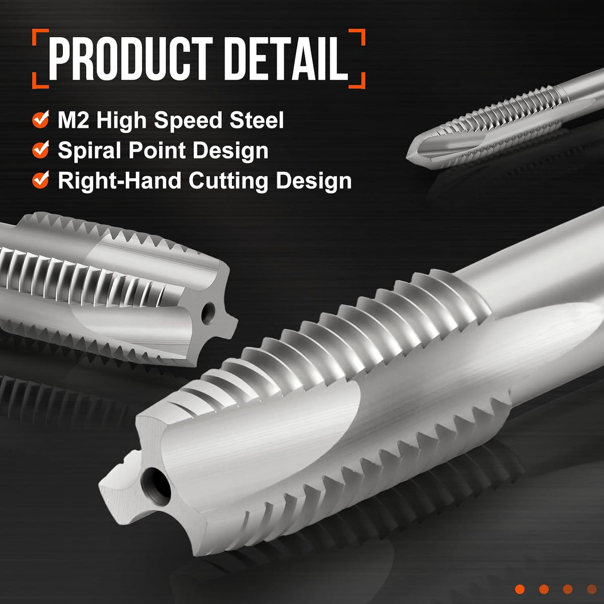 3/8-16 UNC Spiral Point Tap M35 High Speed Steel Polished