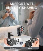 Head Shavers for Bald Men, 5-in-1 Grooming Kit, 7D Rotary Electric Shaver
