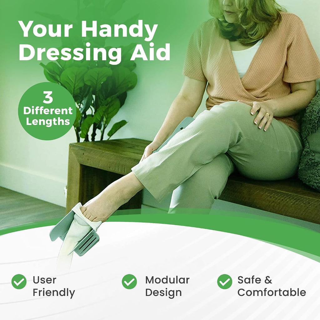 Easy Sock Ox Adjustable Sock Aid for Seniors, No Bending, with Sock Remover