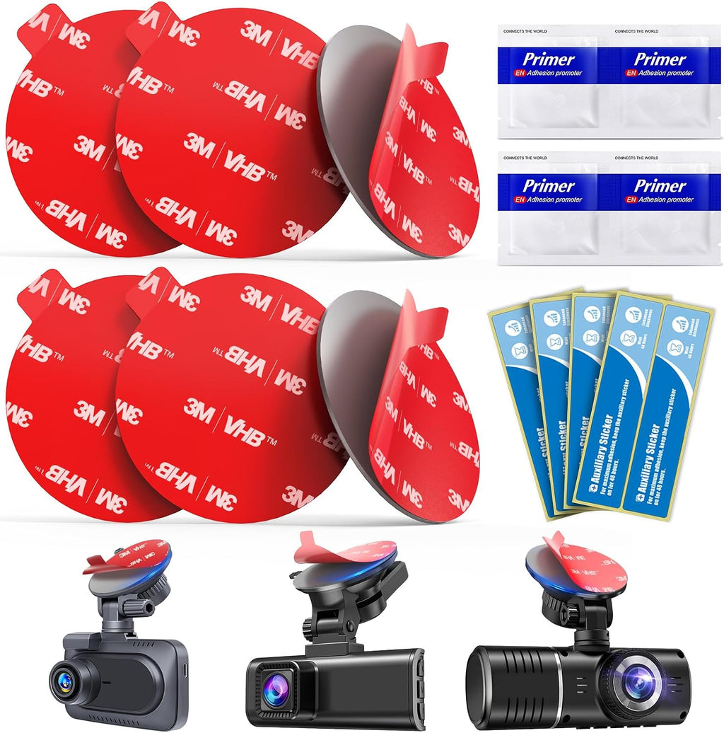 Double Sided Adhesive for Dash Cam: 6Pcs 56mm Heat Resistant High Bond Pad