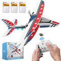 RC Plane, 2.4GHZ Remote Control Airplane W/ 3 Batteries & 6-axis Gyro Stabilizer, 2CH RTF RC Glider Toy for Beginners