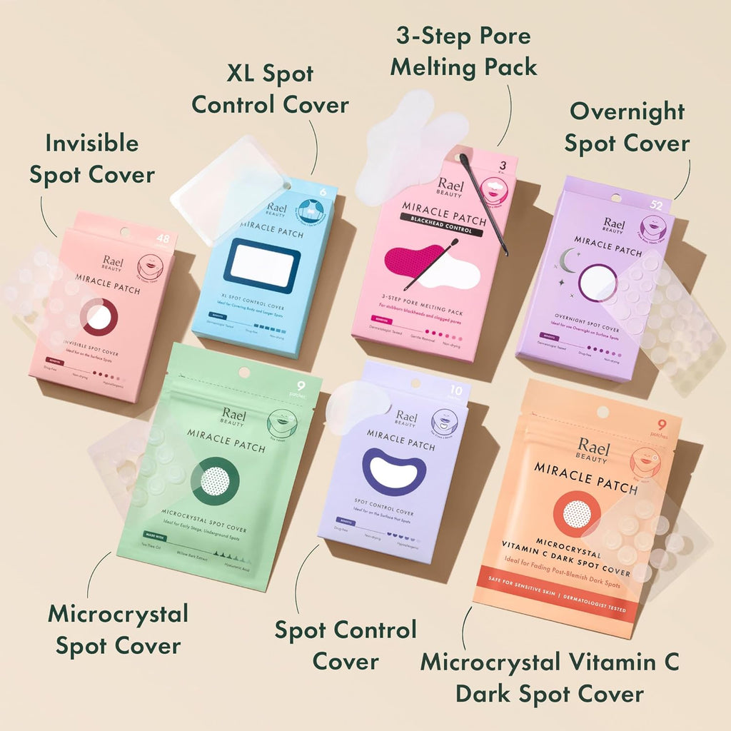 Miracle Invisible Spot Cover Hydrocolloid Acne Pimple Patches (24 Ct) | Ultra-Thin Patch for Face, Absorbs Fluid From