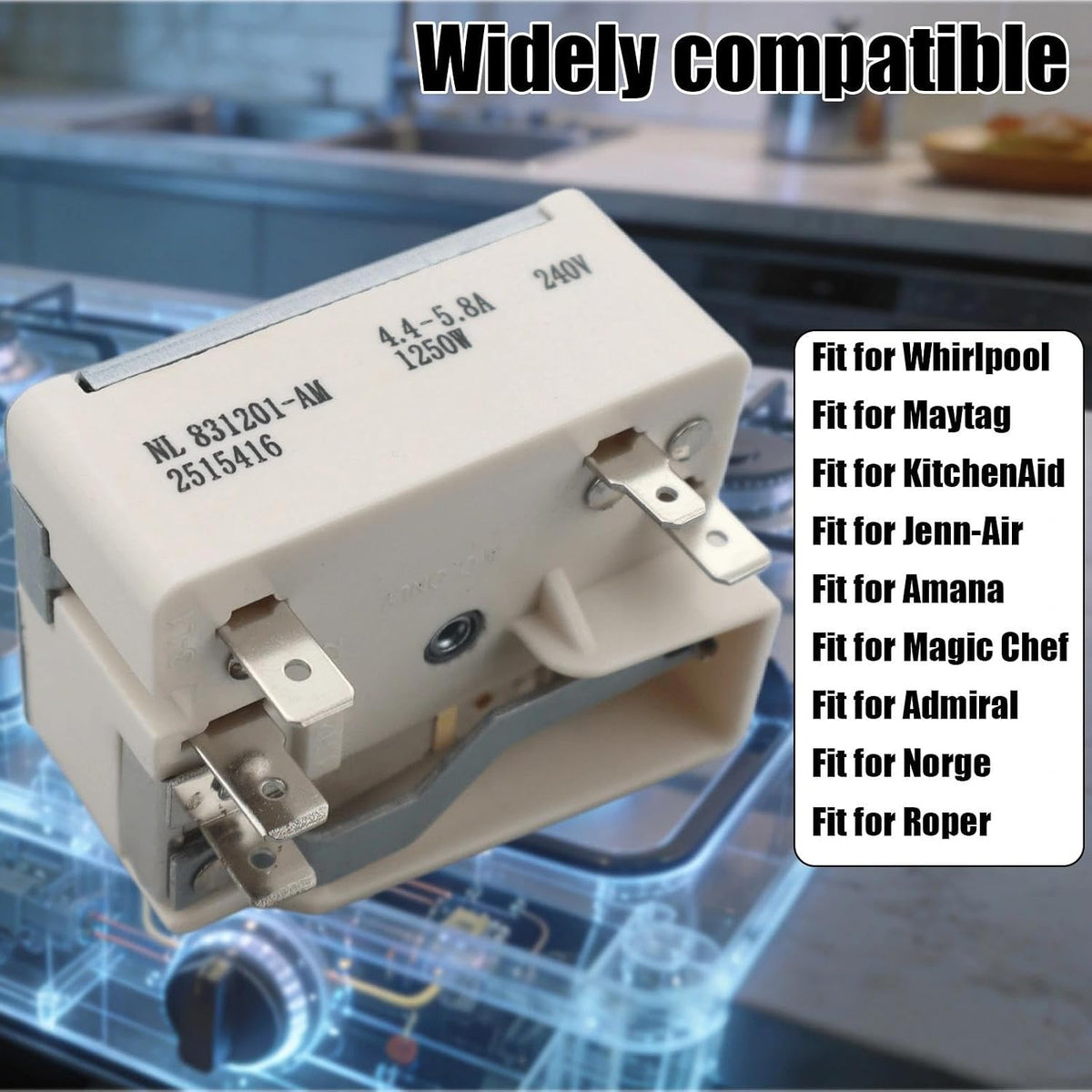 Stove Infinite Switch Fit for Whirlpool Maytag KitchenAid