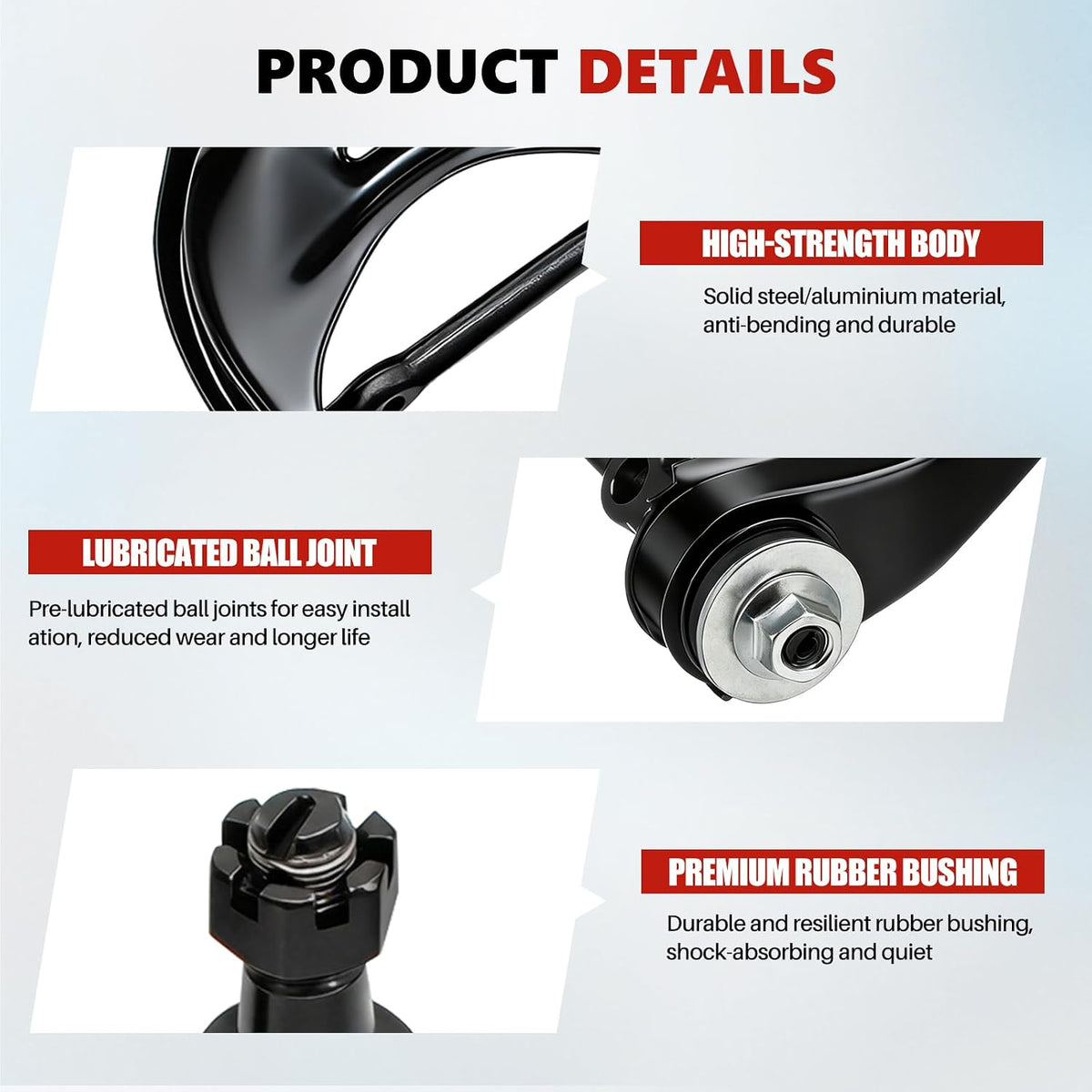 14pc Complete Front Control Arm Suspension Kit replacement for 1996-2005 Chevy Blazer 1996-2003 S10 GMC Jimmy Sonoma Isuzu Hombre RWD