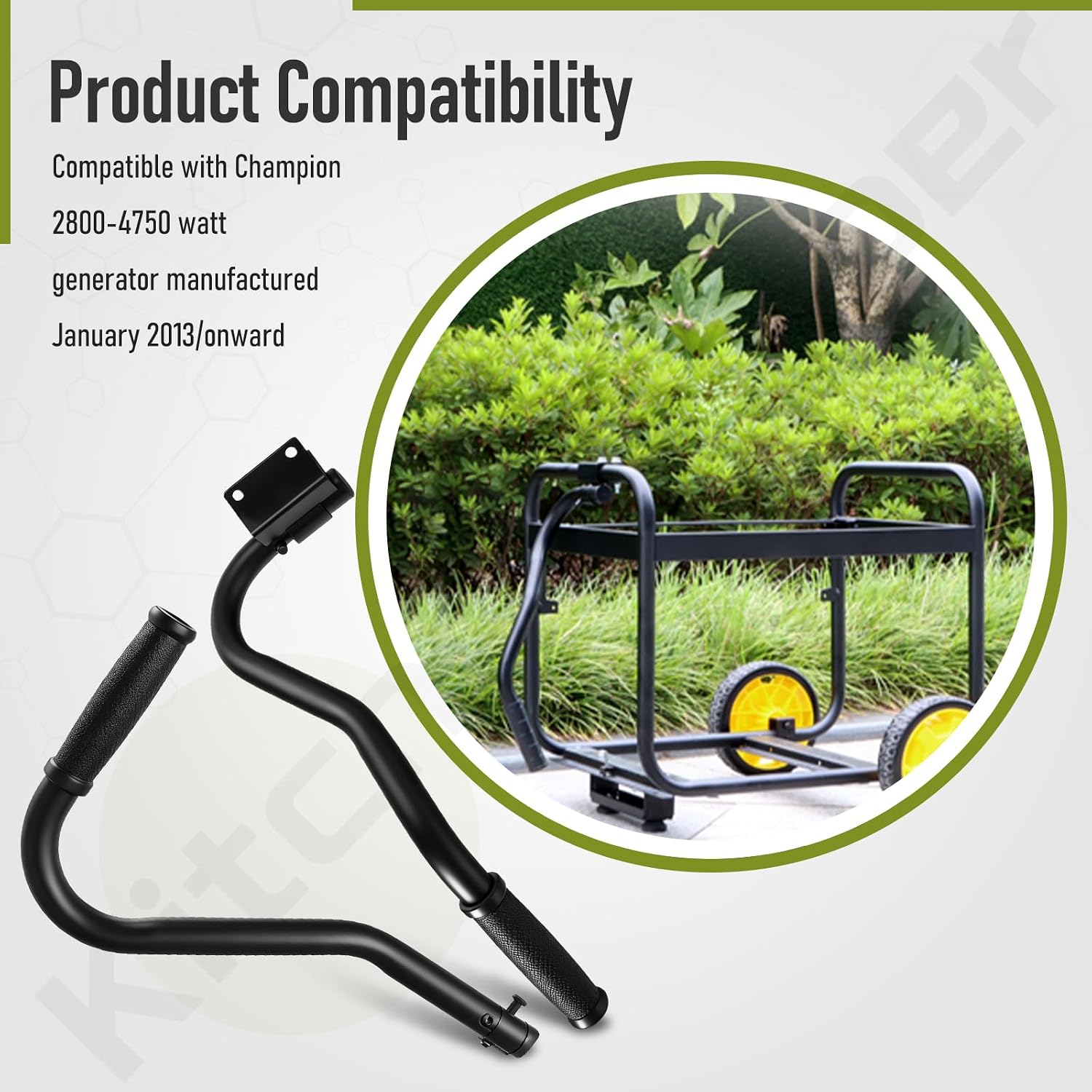 40065 Generator Wheel Kit Compatible with Champion | for Champion 2800-4750-Watt Generators with Folding Handle and