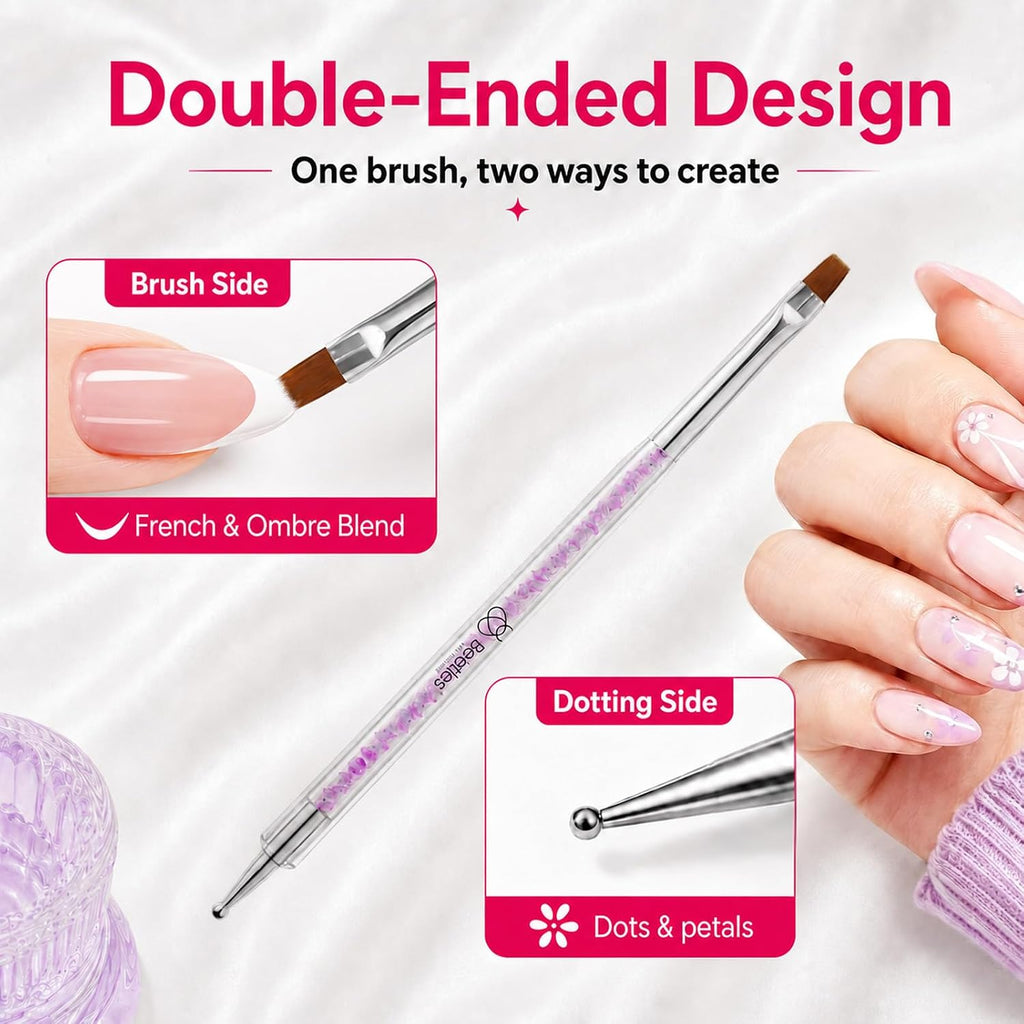 Beetles Nail Art Brushes 8pcs – Crystal Nail Art Tools Double-headed