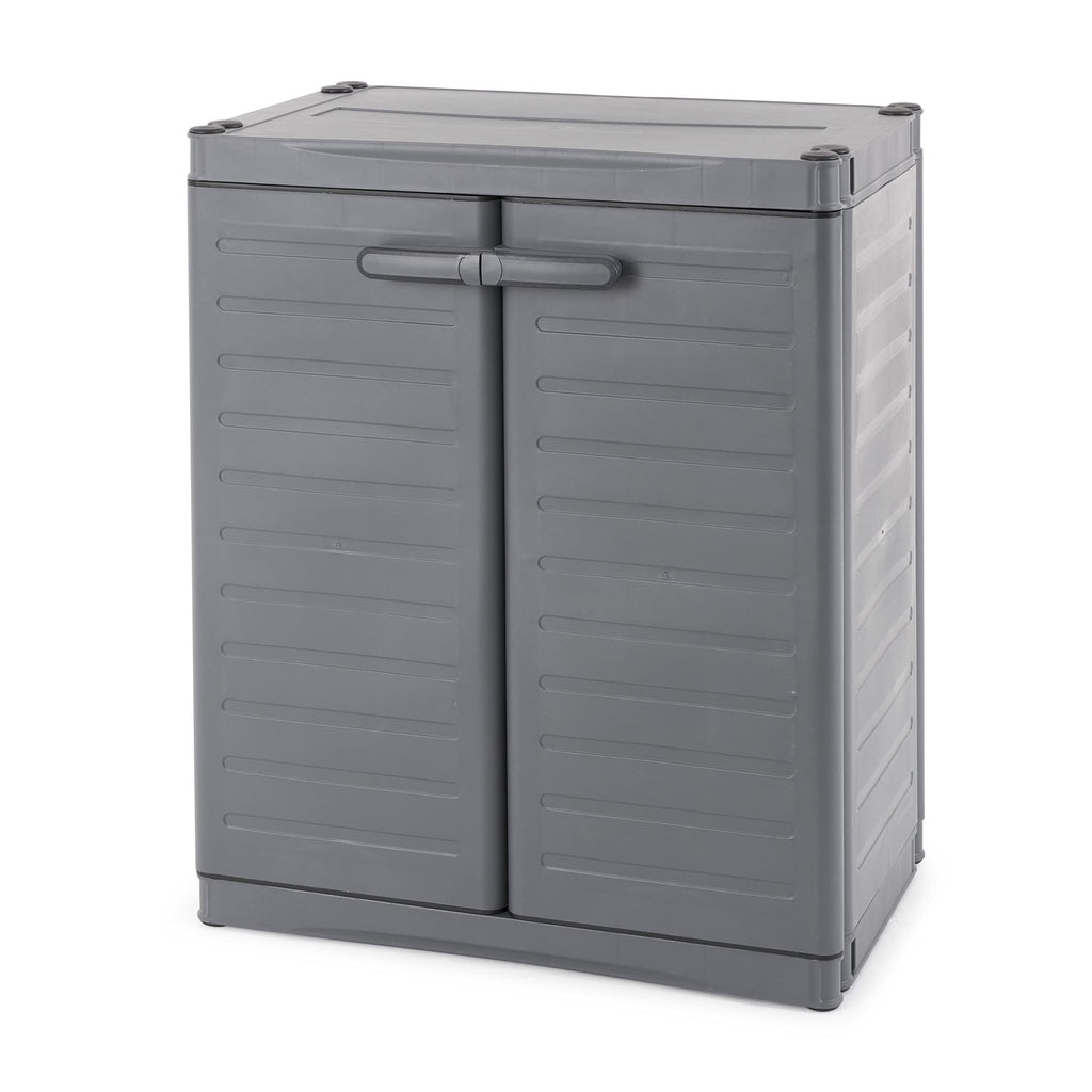 MaxIt 2-Shelf Lockable Utility Storage Base Cabinet, Gray