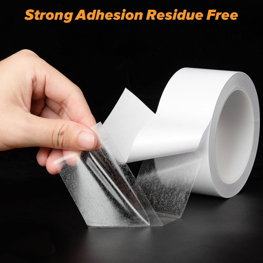 PET Ultra-Thin Clear Double Sided Tape 1.18-Inch x 66 Feet Strong Stick