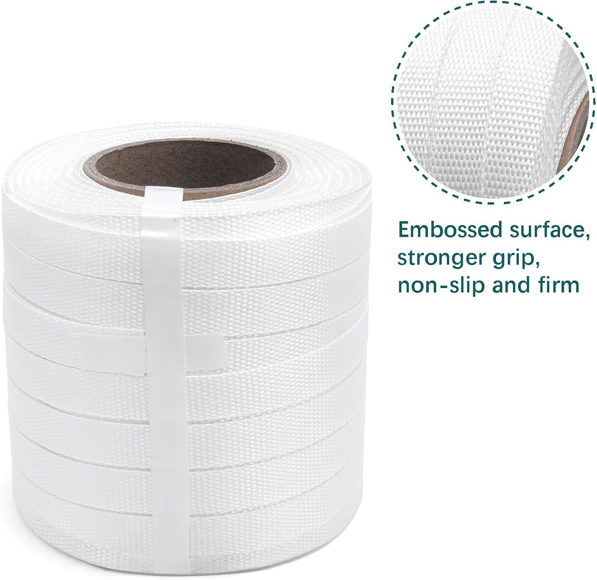 Packaging Strapping, Polyester Strapping, Woven Cord Strapping Roll 328' X 3/4" X 0.033" Pallet Strap Coil - Heavy