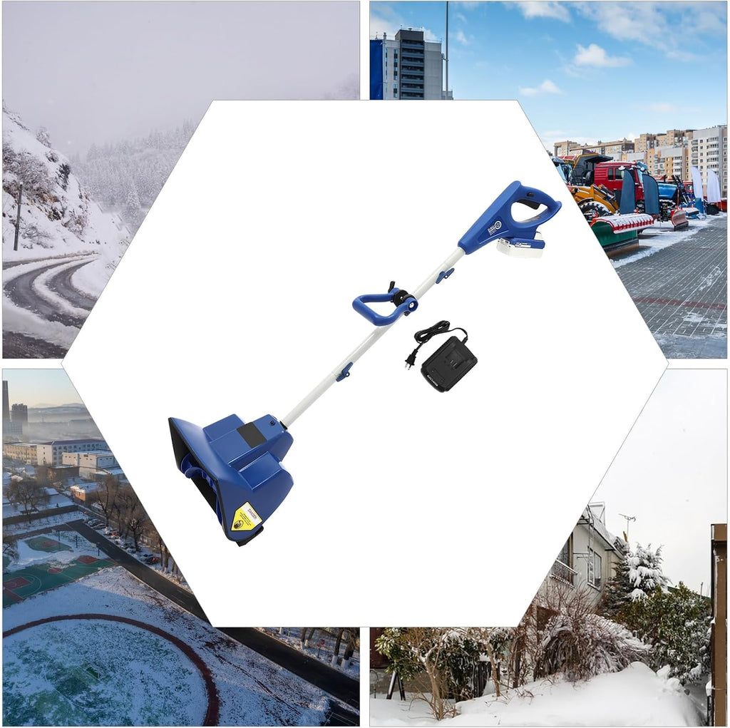 Snow Thrower, Electric Cordless Snow Shovel, DC 24V Snow Blower with Handle, Easy Snow Removal Tool for Driveways