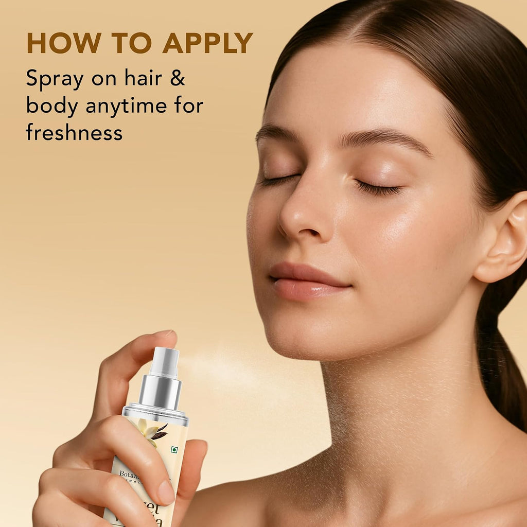 Vanilla Hair Perfume & Body Mist- 3.4 Fl oz | Long-Lasting Hair Deodorizer & Body Scent, Alcohol-Free Fragrance Hair