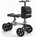 All Terrain Knee Scooter for Adults for Foot Injuries,Foldable & Steerable Knee Walker with Shock Absorption, 300lbs