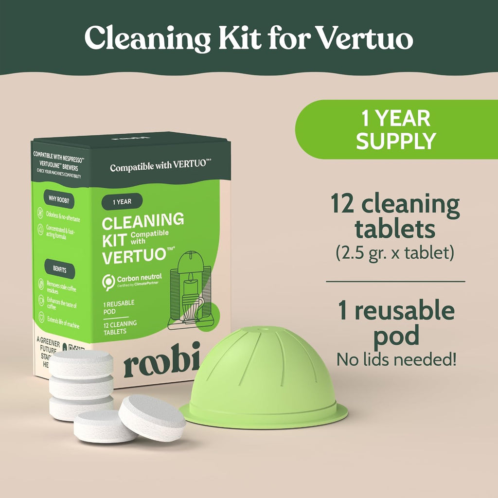 Roobi Cleaning Pods Compatible with Nespresso Vertuo