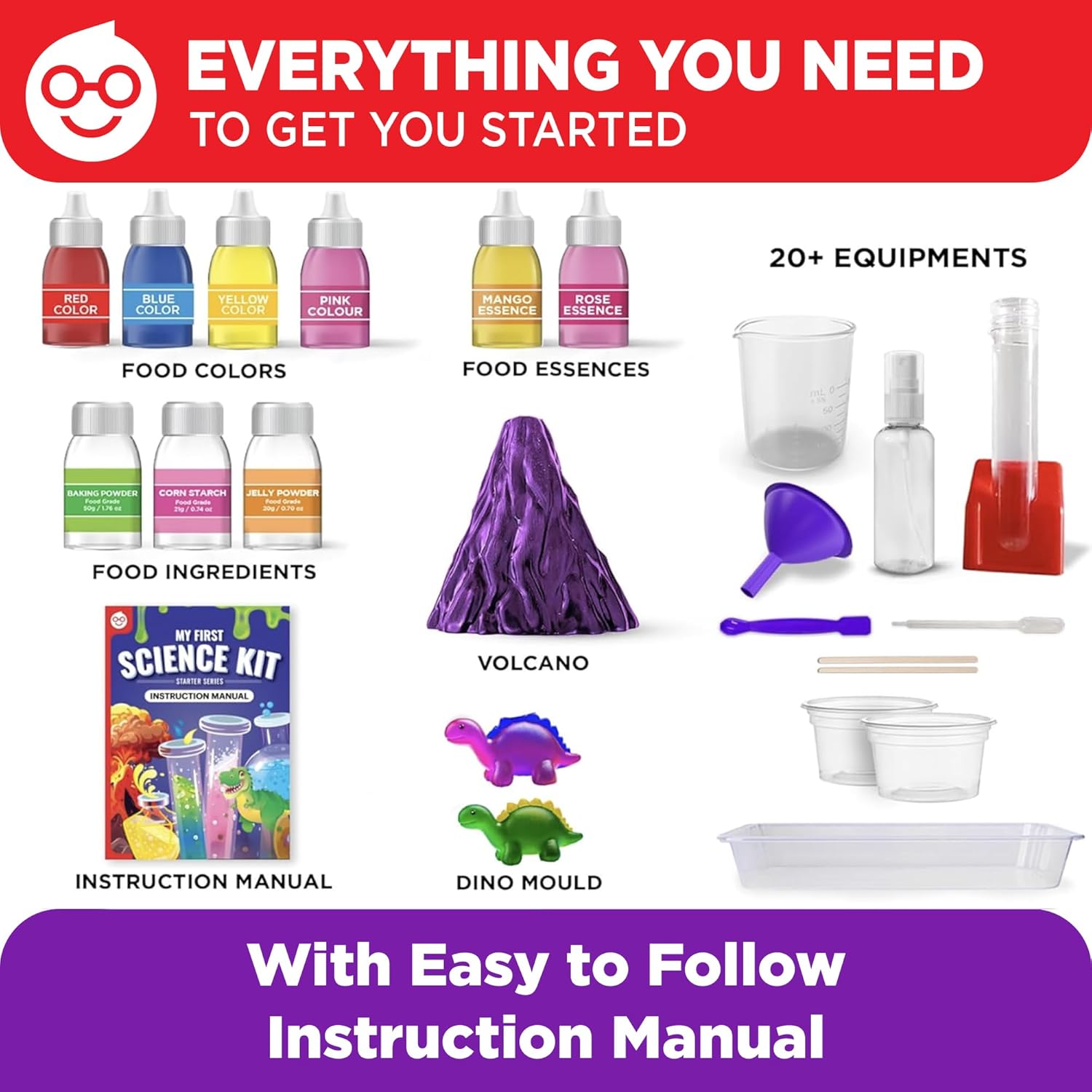 My First Science Experiments Kit for Kids Ages 4+ | Birthday Gift Ideas for Boys & Girls 4, 5, 6, 7, 8 Year Olds