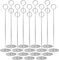 12 Inch Silver Steel Place Card Holder,16 Pack Table Number Holder