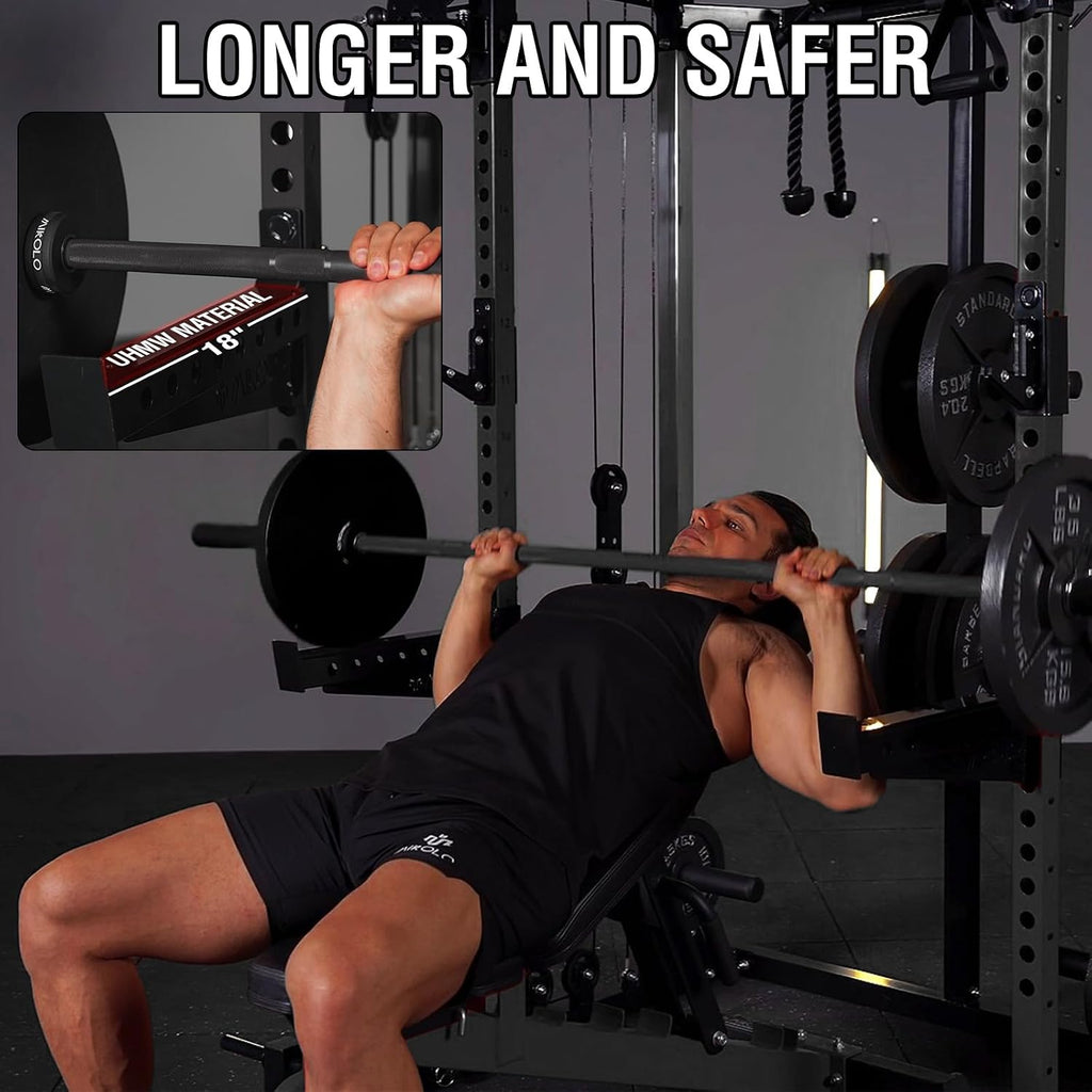 Power Cage, 2000LB Power Rack with Independent Dual Pulley System, Multi-Function Home Gym Workout Machine for Cable