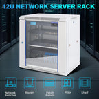 12U Rack, 17.7 Inch Depth Server Rack Network Cabinet for Home Lab