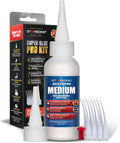 Medium Super Glue Pro Kit (2 oz) – Strong, Fast, All-Purpose CA Glue (Cyanoacrylate Adhesive) – with Anti-Clog Cap