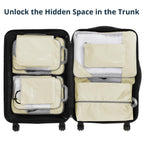 Compression Packing Cubes 10 Set, Compressible Space-Saving Packing Cubes for Travel - Compression Bags, Luggage