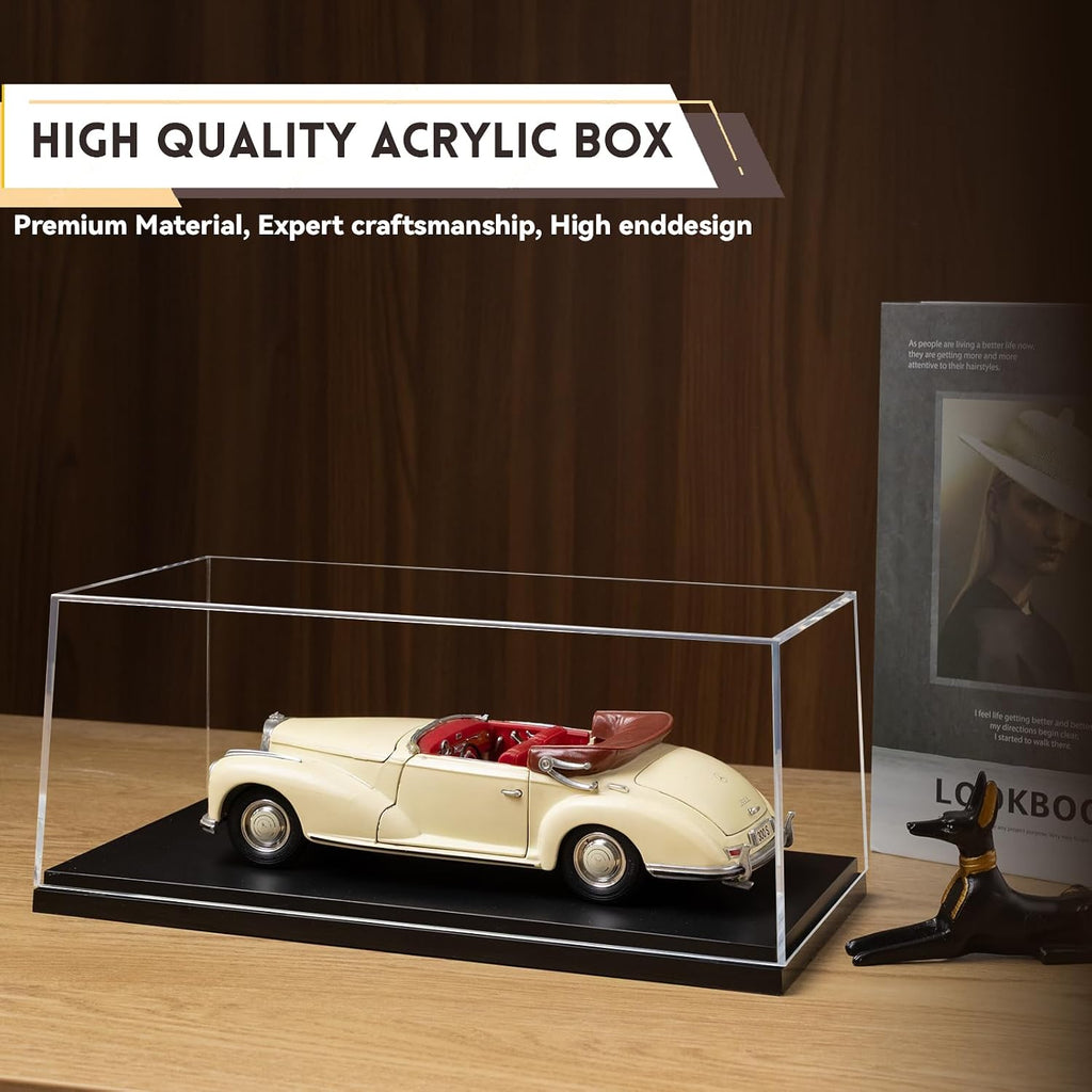 1:18 No Assembly Diecast Display Case with Plastic Base Car Display Case | Acrylic Diecast Model Car Display Case