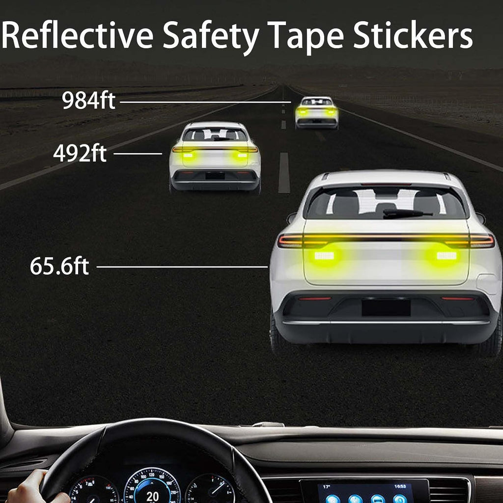 Blue Super Reflective Stickers, 30 Pcs Waterproof Safety Tape,3.15" x 1.18"