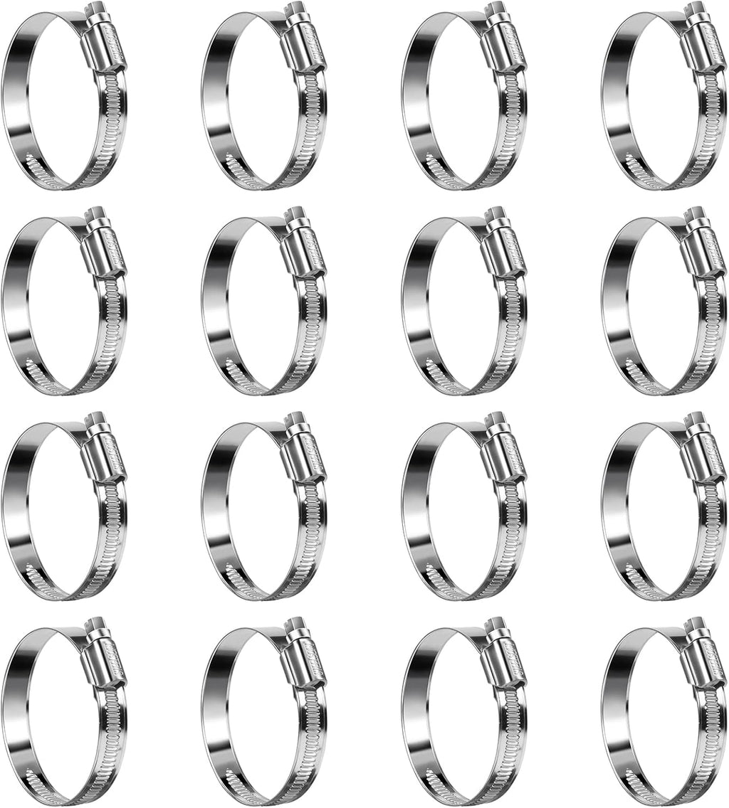 Non-Stripping Worm Gear Hose Clamps Size#36, 2 to 2-3/4 inch Adjustable Stainless Steel Hose Clamps for