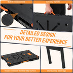 Folding Workbench, Portable Workbench, 34 x 22 in, with 2 Clamps