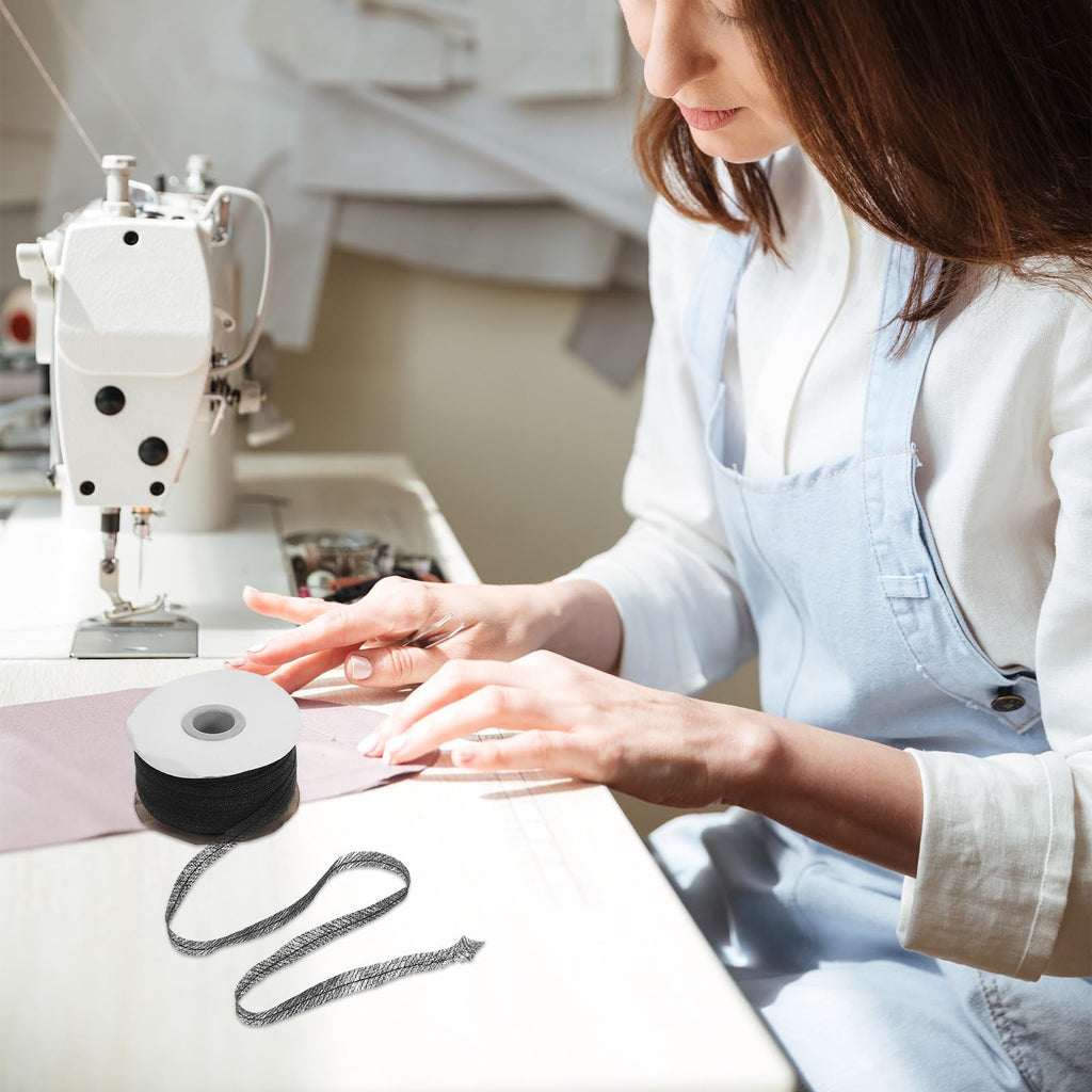 Black Fusible Interfacing Roll Non-Woven Center Line