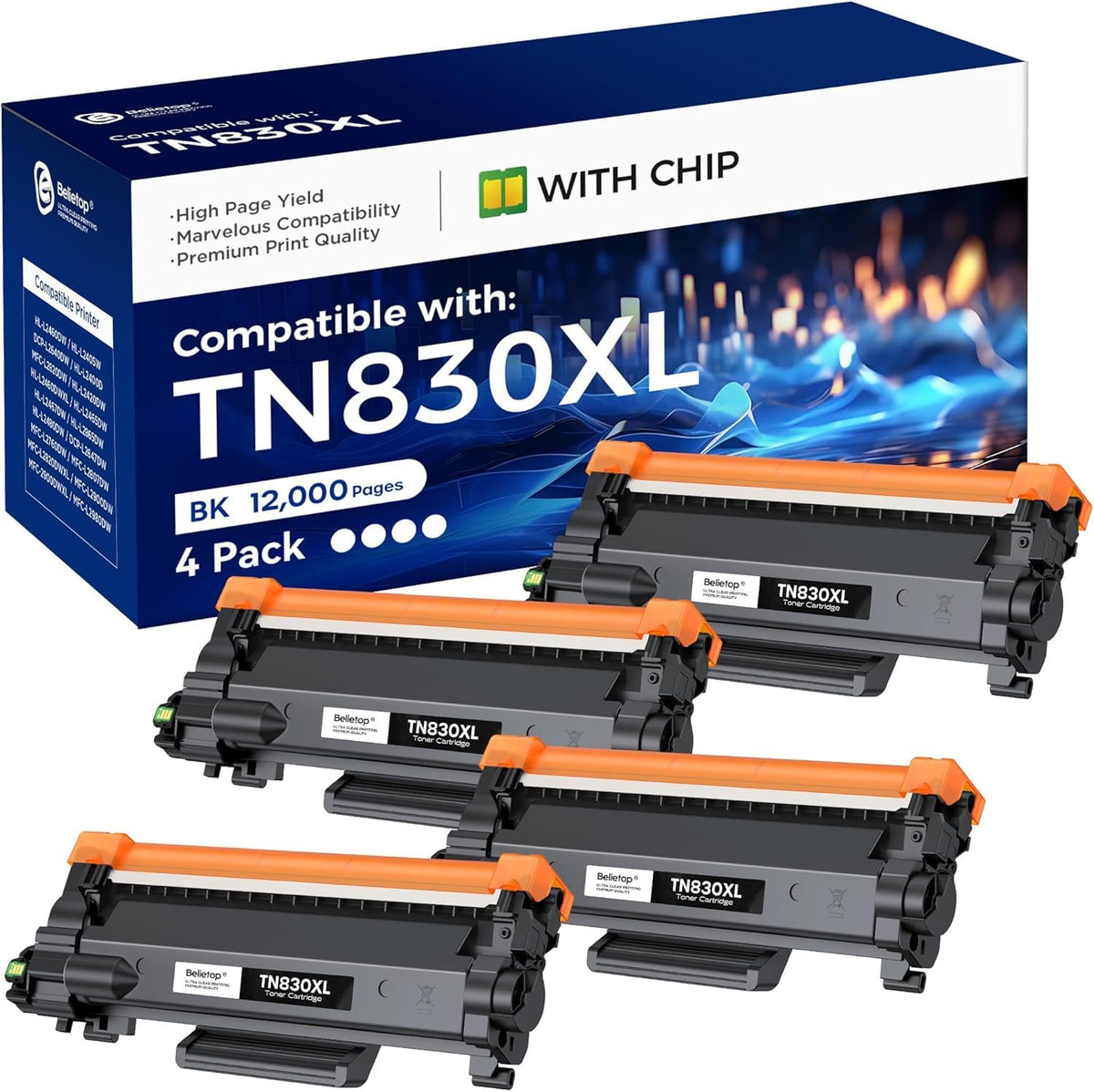 Compatible TN830XL Toner Cartridge Replacement for Brother TN830