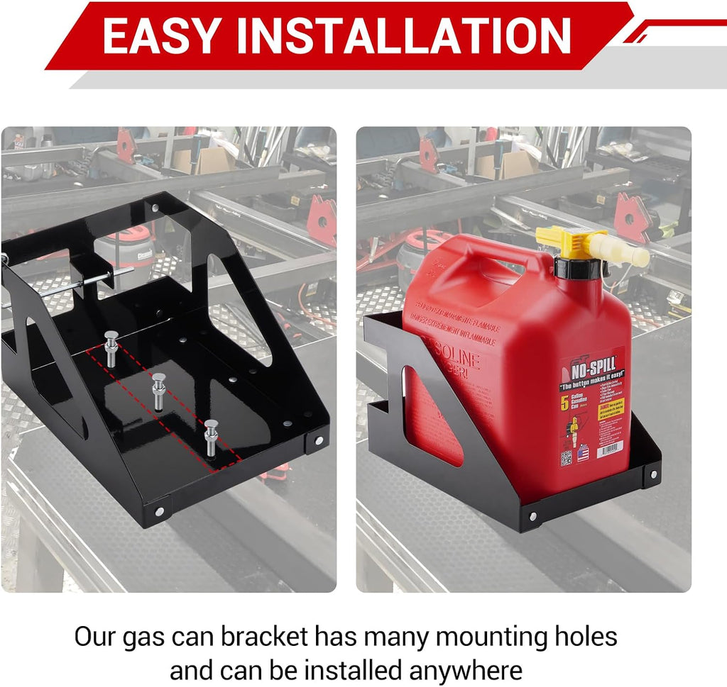 5 Gallon Trailer Gas Can Holder Rack, Compatible with No-Spill 5 Gal Cans | Heavy Duty Mount for Trailers & Trucks