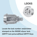Zfegto GR777 Washer Dryer Machine Key for Greenwald Speed Queen Commercial