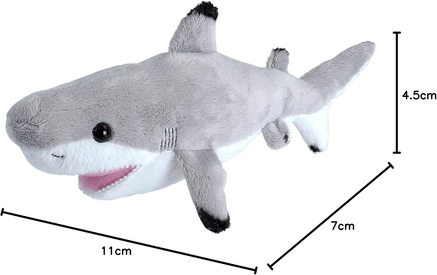 Black Tipped Shark, Plush Stuffed Animal, Plush Toy, Gifts for Kids, 11 Inches