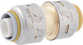 SharkBite Max 1/2 Inch Polybutylene Transition Coupling, Push to Connect Brass Plumbing Fitting, PEX Pipe, Copper, CPVC, PE-RT, HDPE, UR4008A