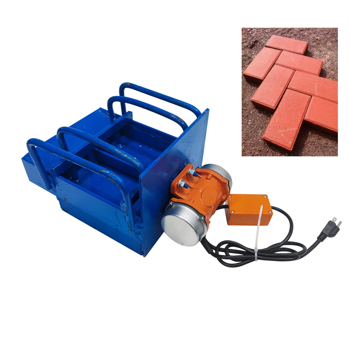 Portable Solid Brick Making Machine, 2 Solid Bricks Per Cycle, 7.8 * 3.9 * 2.3inch/ 200 * 100 * 60mm