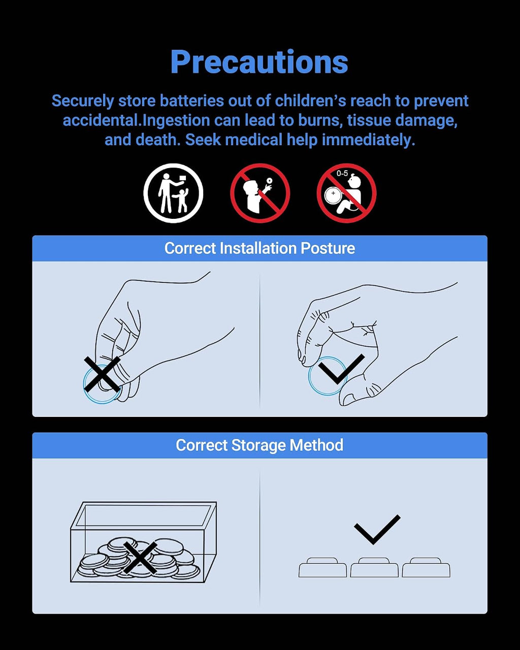 CR2025 Battery 3V 15 Count, Child-Proof Package, Coin Cell Batteries | Ideal for Automotive Key Fobs, Car Remote