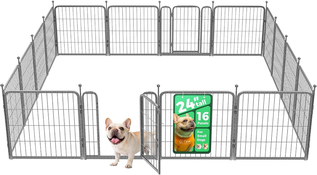 Aster Dog Playpen Designed for Yard, 24inch 16 Panels