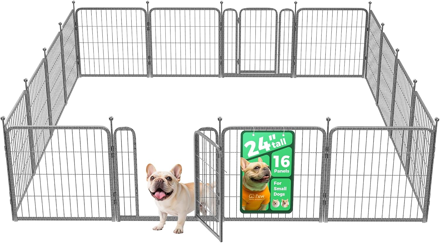 Aster Dog Playpen Designed for Yard, 24inch 16 Panels