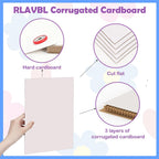 50 Pack 8.5x11 Corrugated Cardboard Sheets, White Flat Cardboard Inserts for Shipping, Mailing, Packing, DIY Crafts