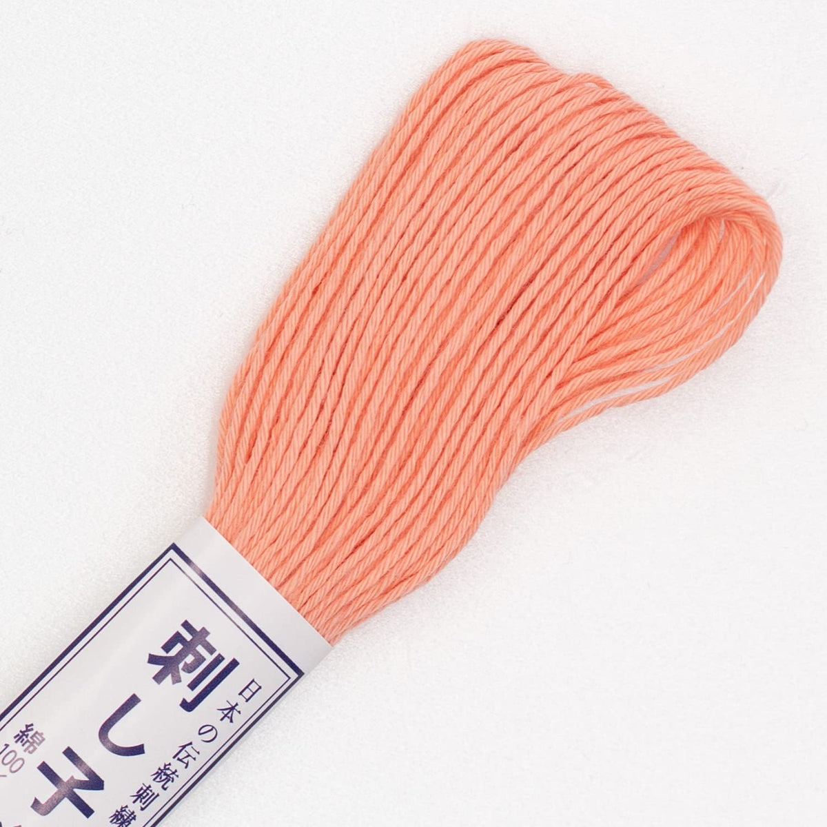 Sashiko 100% Cotton Thread, 22 Yard Skein - Color: Solid # 25, Salmon Pink