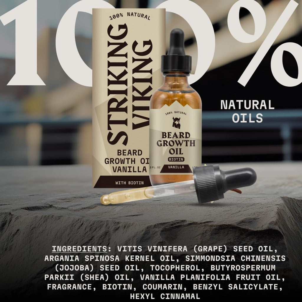Beard Growth Oil with Applicator - 2 Fl Oz, Vanilla