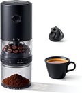 Portable Electric Burr Coffee Grinder - Grind While Charging - Visual Bean Hopper - 38 External Grind Settings - 1.8X