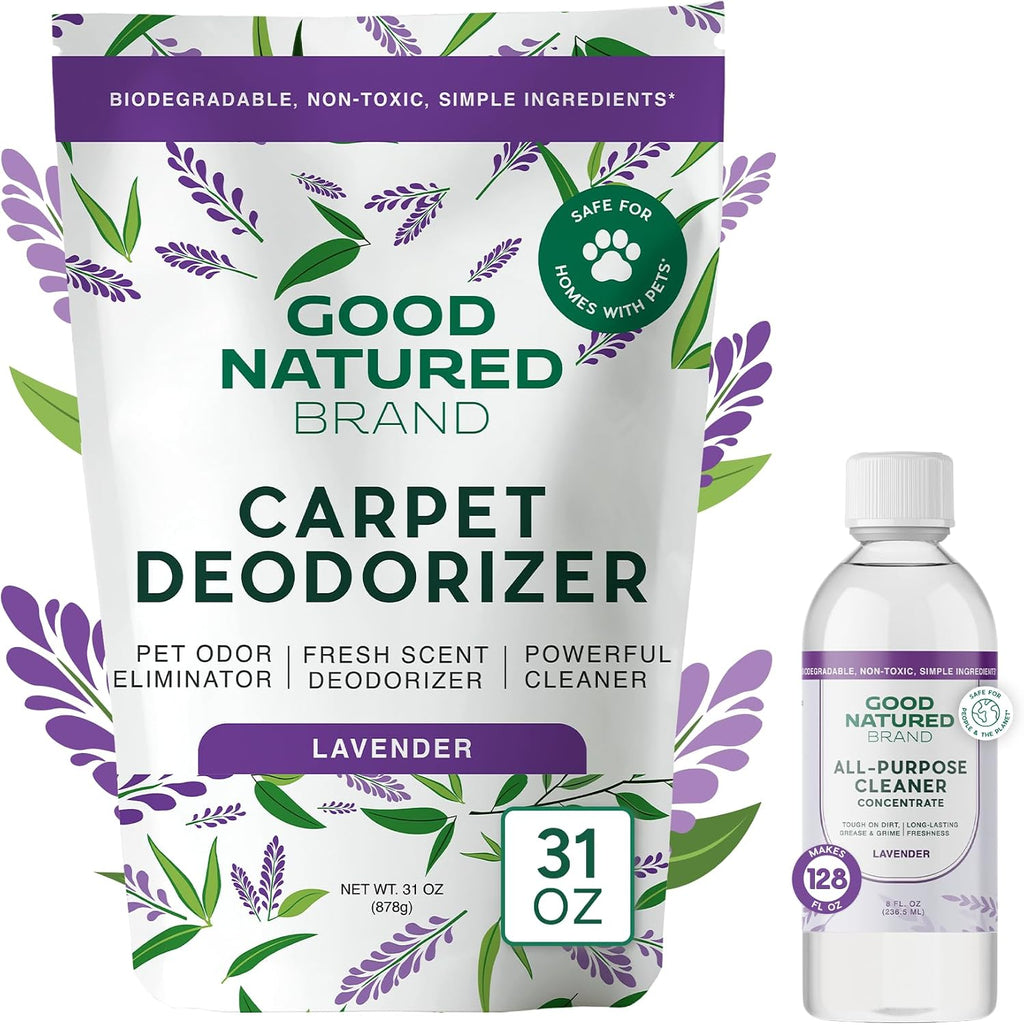 Carpet Deodorizer 31 oz Lavender & All-Purpose Cleaner Concentrate 8 oz Lavender