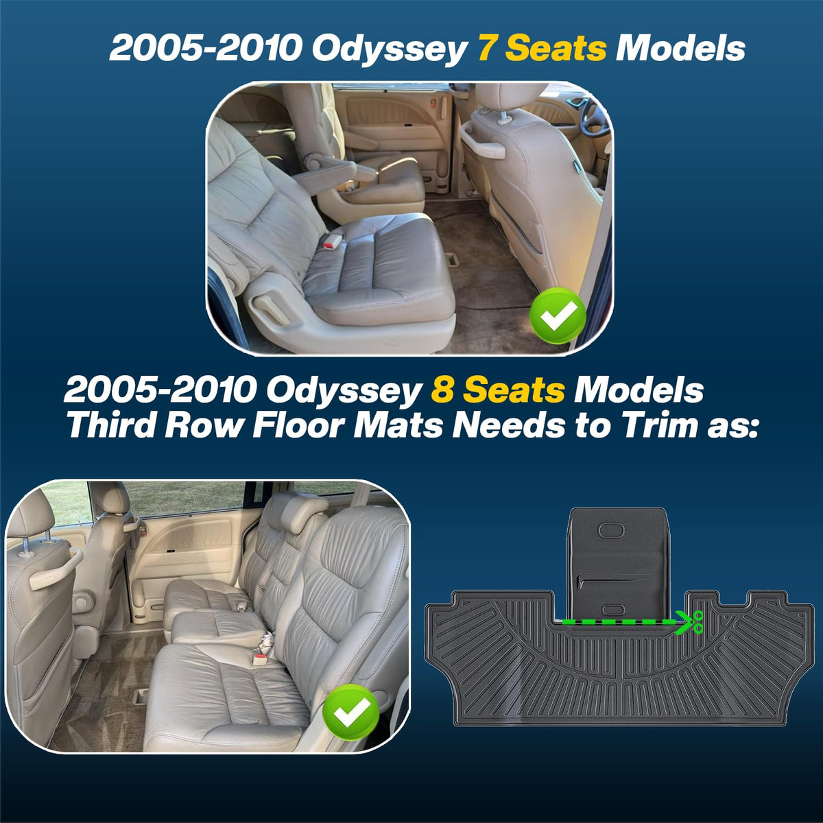 Floor Mats for Honda Odyssey 2005-2010