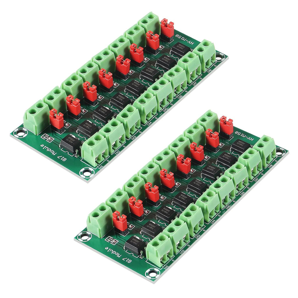 2Pcs PC817 8 Channel Optocoupler Isolation Board 3.6-30V Driver Photoelectric Isolated Module Voltage Converter Adapter Module