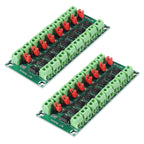 2Pcs PC817 8 Channel Optocoupler Isolation Board 3.6-30V Driver Photoelectric Isolated Module Voltage Converter Adapter Module